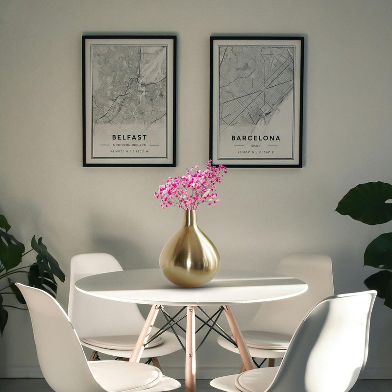 Behoma Metal Golden Flower Vase for Home Decor Bedroom Living Room Office Wedding Table Decorative Item for Festivals Birthday Gold Tall Vase Flower Not Included - Image 5