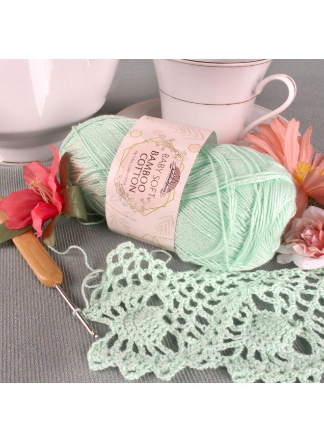 BambooMN JubileeYarn Baby Soft Bamboo Cotton Yarn - 50g/Skein - Shades of Brown - 4 Skeins - Image 3