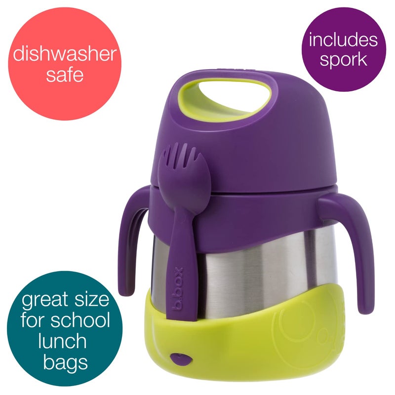 b.Box Insulated Food Jar with Spork for Toddlers | Easy Open Container for Toddlers | Stainless Steel, 5hrs + of Perfect temperatures | Dishwasher Safe, BPA Free (Passion Splash, 11 oz) - Image 4