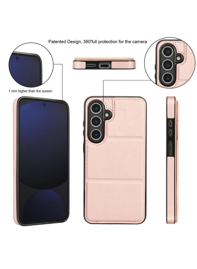 S-TOP Case For Samsung Galaxy S24 FE 5G Tri-fold Holder Leather Phone Case with Card Slot - Image 4