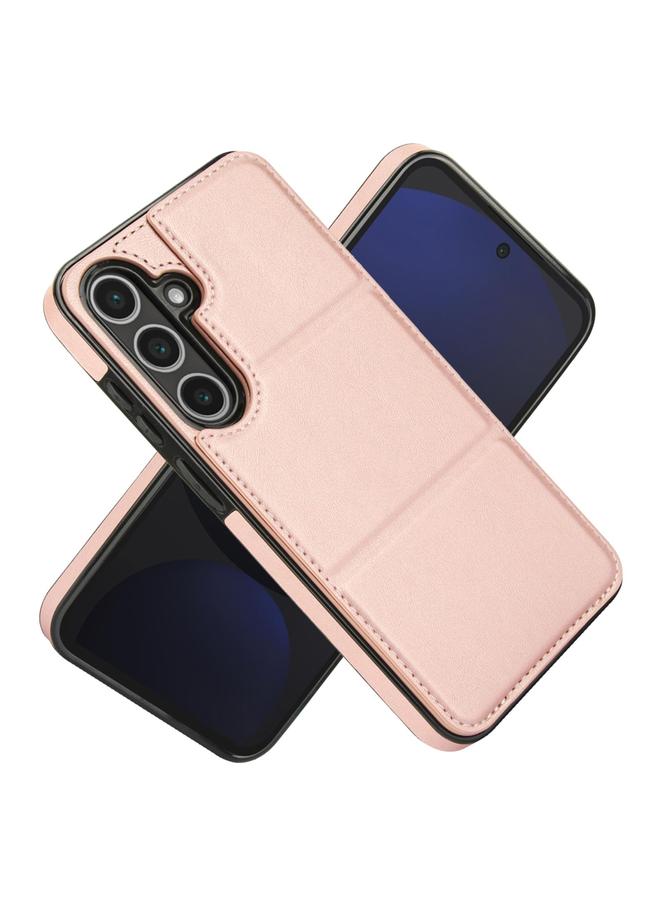 S-TOP Case For Samsung Galaxy S24 FE 5G Tri-fold Holder Leather Phone Case with Card Slot - Image 2