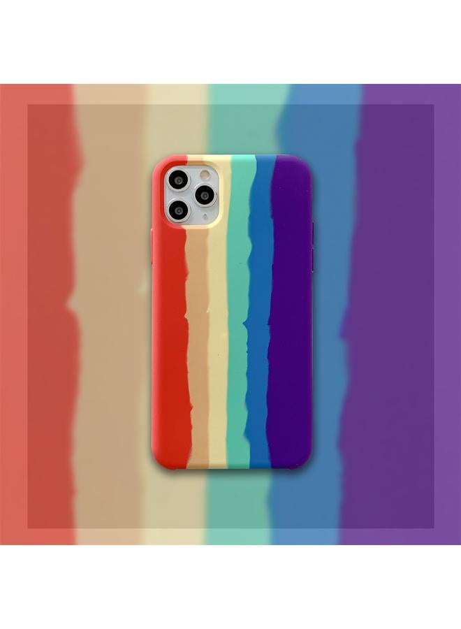 The Bros Phone Case For iPhone 11 Pro Max Rainbow Liquid Silicone Shockproof Coverage Protective Phone Case - Image 1