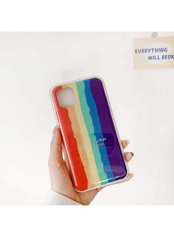 The Bros Phone Case For iPhone 11 Pro Max Rainbow Liquid Silicone Shockproof Coverage Protective Phone Case - Image 2