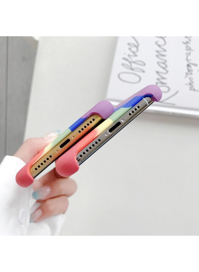 The Bros Phone Case For iPhone 11 Pro Max Rainbow Liquid Silicone Shockproof Coverage Protective Phone Case - Image 4