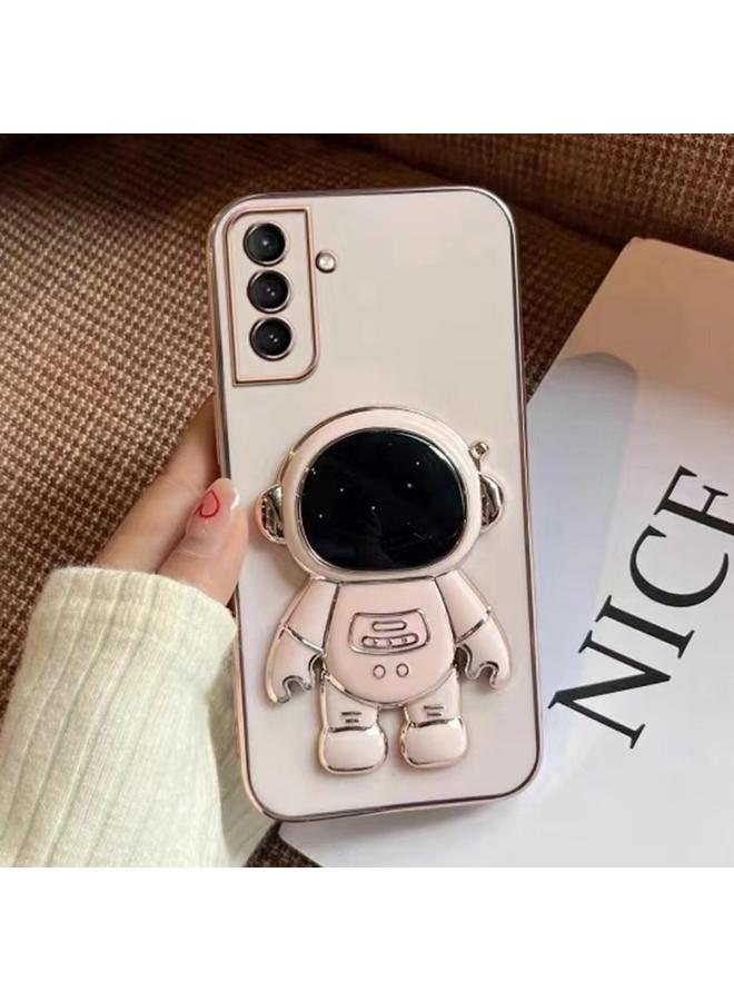 S-TOP Case For Samsung Galaxy A34 5G Electroplating Astronaut Holder Phone Case - Image 1
