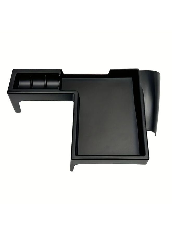 Black Gear Shift Console Storage Box Organizer With Wireless Charging For Prado LC250 - Image 1