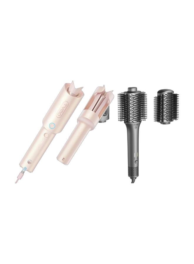 TYMO 3 in 1 High Speed Hot Air Brush, Styler & Straightener + CURLGO Cordless Auto Curling Iron - Image 1