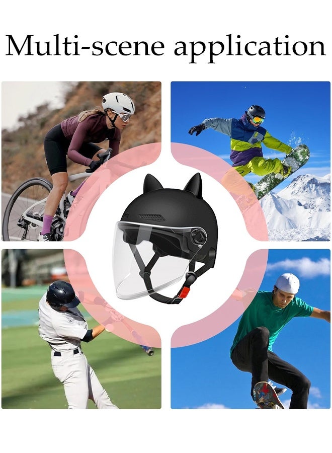 DUNISO Electric Scooter Helmet,Adjustable Riding Bike Helmet,Drop Resistant Half Scooter Helmets,with Visor,Highly Protective Shock Absorbing,for Adult Riding Biking Motorcycle Bicycle Skateboard Scooter - Image 3