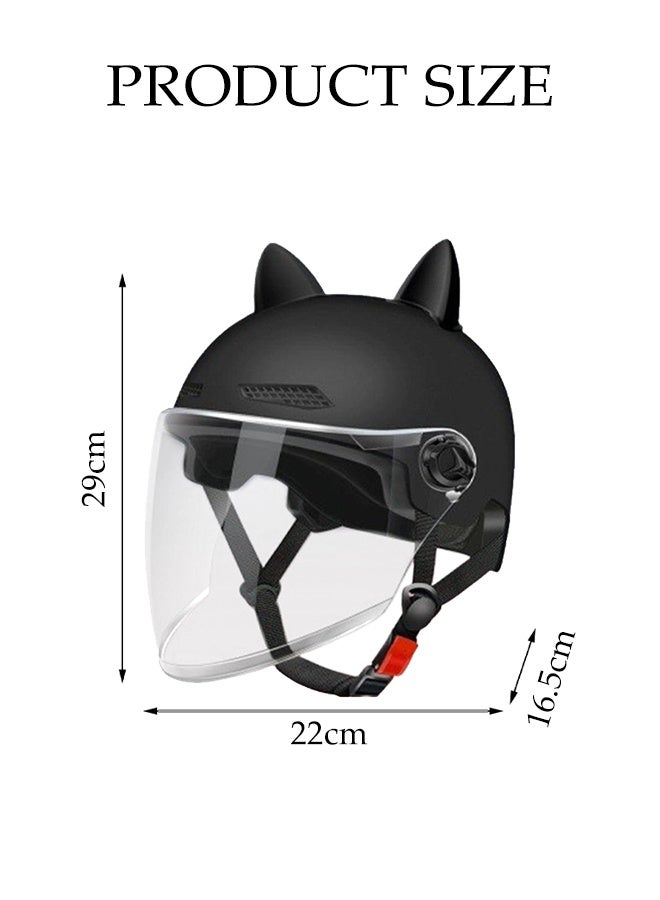 DUNISO Electric Scooter Helmet,Adjustable Riding Bike Helmet,Drop Resistant Half Scooter Helmets,with Visor,Highly Protective Shock Absorbing,for Adult Riding Biking Motorcycle Bicycle Skateboard Scooter - Image 2