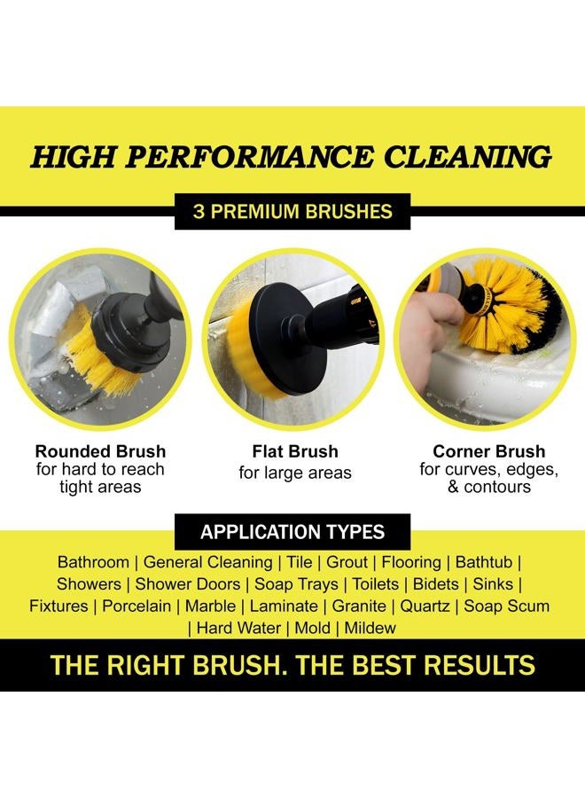 Drillbrush Bathroom Surfaces Tub, Shower, Tile and Grout All Purpose Power Scrubber Cleaning Kit - Image 3