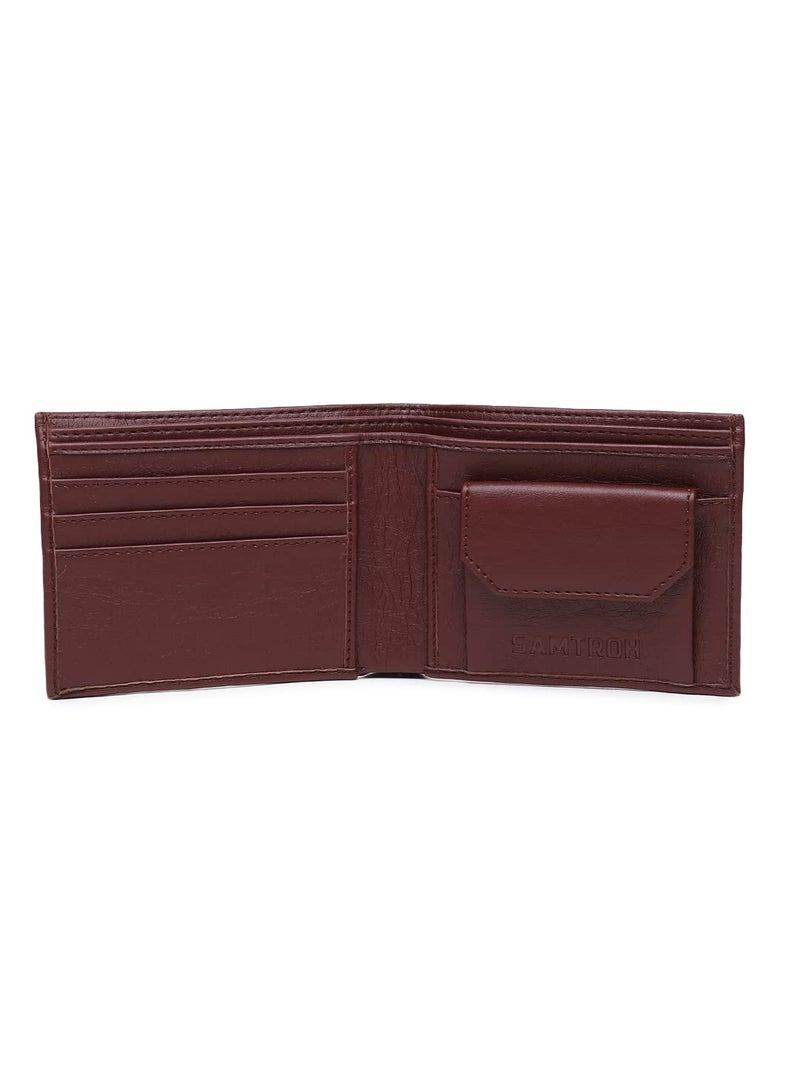 SAMTROH Men's Slider ATM Design PU Leather Wallet | 6 Card Slots, 2 Currency Compartments, Secret Pocket, Coin Pocket and ID Slot | Stylish Bifold Wallet for Men and Boys | Gents Purse (Brown) - Image 3