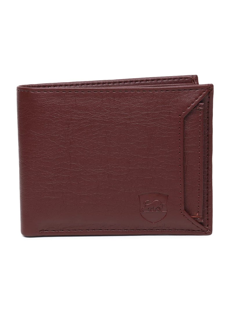 SAMTROH Men's Slider ATM Design PU Leather Wallet | 6 Card Slots, 2 Currency Compartments, Secret Pocket, Coin Pocket and ID Slot | Stylish Bifold Wallet for Men and Boys | Gents Purse (Brown) - Image 1