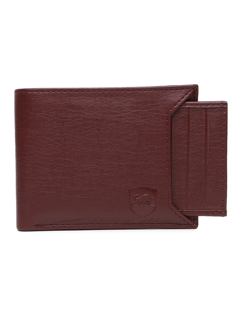 SAMTROH Men's Slider ATM Design PU Leather Wallet | 6 Card Slots, 2 Currency Compartments, Secret Pocket, Coin Pocket and ID Slot | Stylish Bifold Wallet for Men and Boys | Gents Purse (Brown) - Image 4