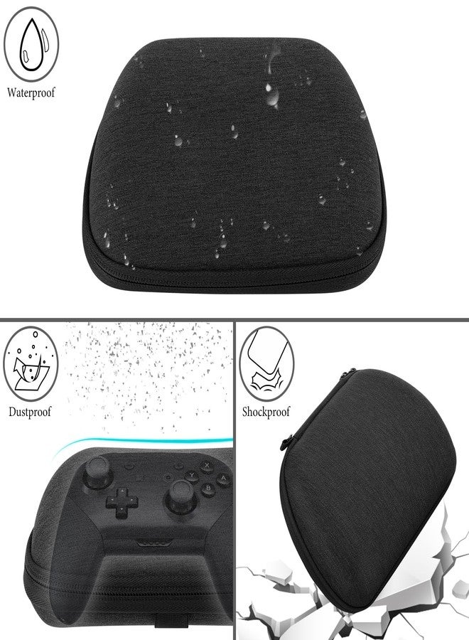 جيكريا حقيبة سفر لوحدة تحكم Geekria متوافقة مع Nintendo Switch Pro، حقيبة حمل صلبة، تخزين واقٍ مع جيب شبكي داخلي لكابل الشحن (رمادي داكن) - Image 4
