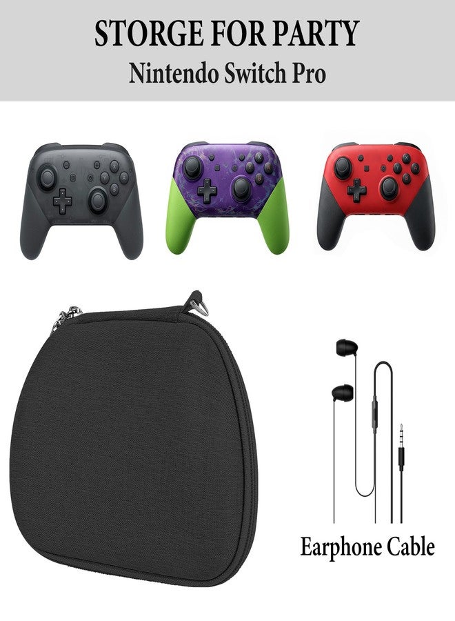 جيكريا حقيبة سفر لوحدة تحكم Geekria متوافقة مع Nintendo Switch Pro، حقيبة حمل صلبة، تخزين واقٍ مع جيب شبكي داخلي لكابل الشحن (رمادي داكن) - Image 3