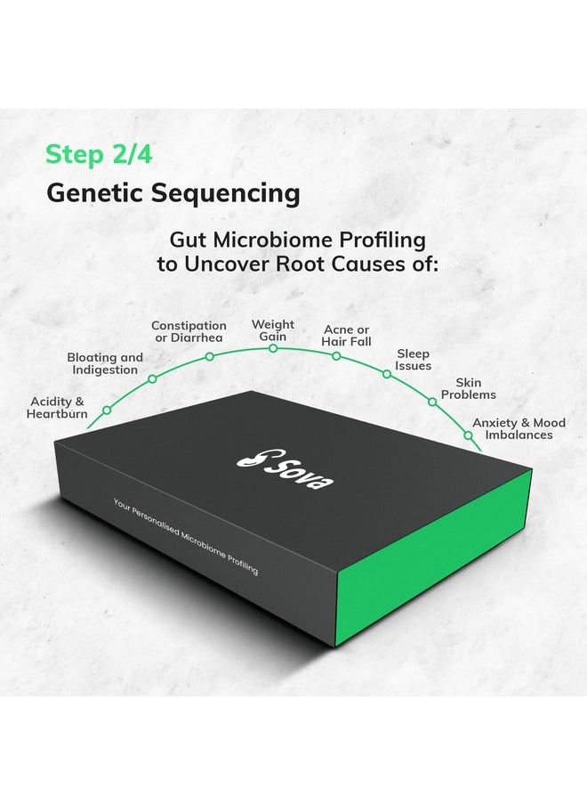 Sova - Health Gut Microbiome Home Test | Gut Microbiome Profiling Via Genomic Sequencing | Free Consult With Gut Expert|30+ Digestive & Metabolic Health Analysis|Customized Probiotics & Nutrition Advice - Image 1