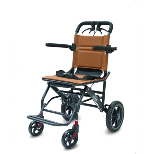 EASYCARE - Portable, Metal, with Attendant Break, feature Safety Belt, Back Pocket and Carry Bag, Easy for Mobility Travelling Wheelchair (With Handle) - Image 1