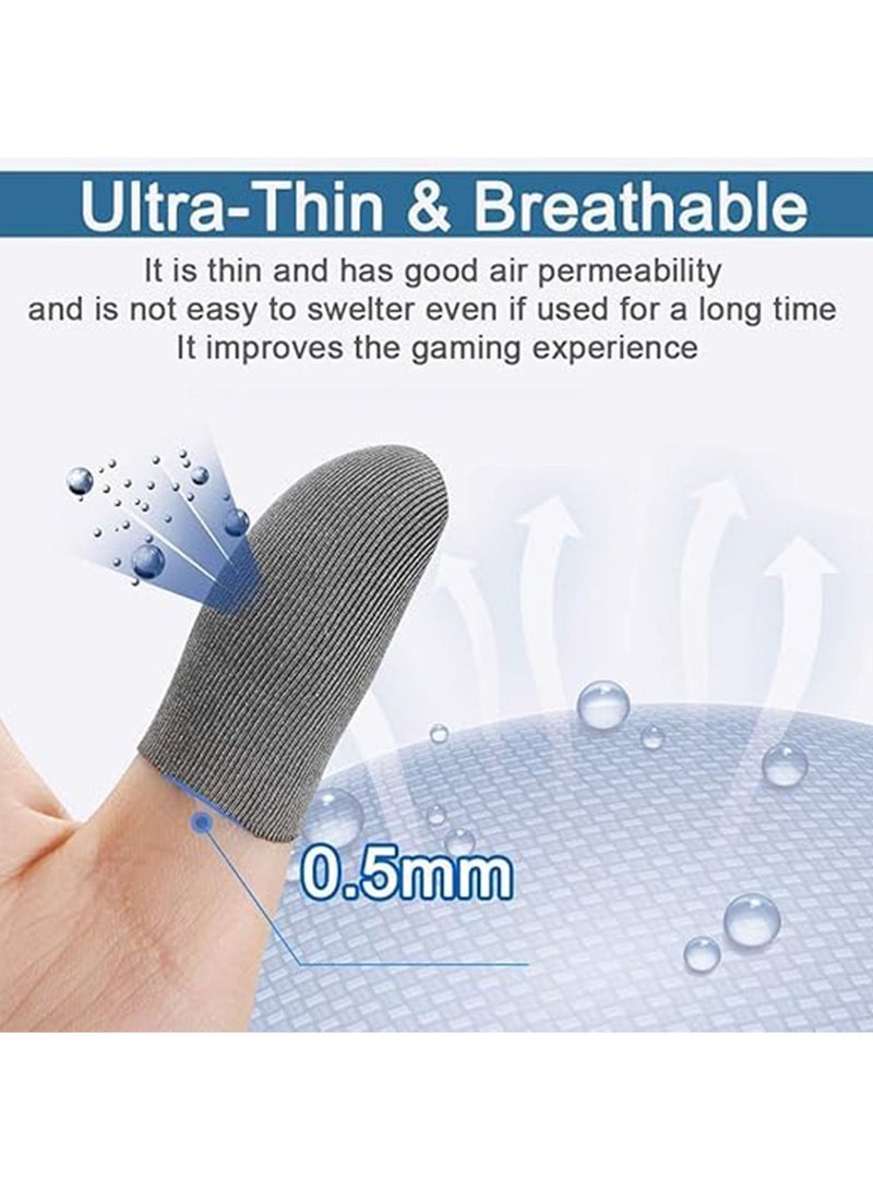 Gaming Gloves,Mobile Game Controller Finger Sleeve Sets, Anti-Sweat Breathable Full Touch Screen Sensitive Shoot Aim Joysticks Finger Set For Pubg/Knives Out/Rules Of Survival-( 6 Pcs )  - Image 3