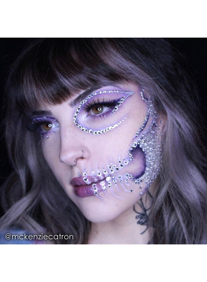 mehron Makeup AdGem Adhesive with 30 Rhinestones | Rhinestone Glue | Latex-Free Eyelash Glue | Body Glue | Body Adhesive .17 fl oz (5 ml) - Image 2