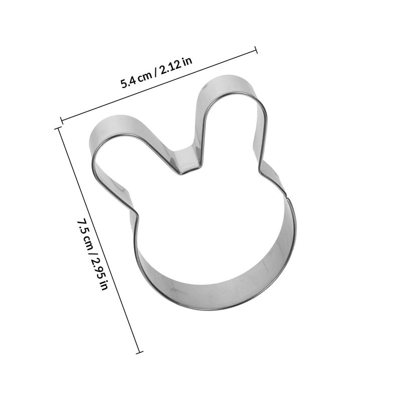 Stainless Steel Cookie Cutters Set 6pcs Easter Animal Shapes Bunny Duck Egg Carrot - Image 3