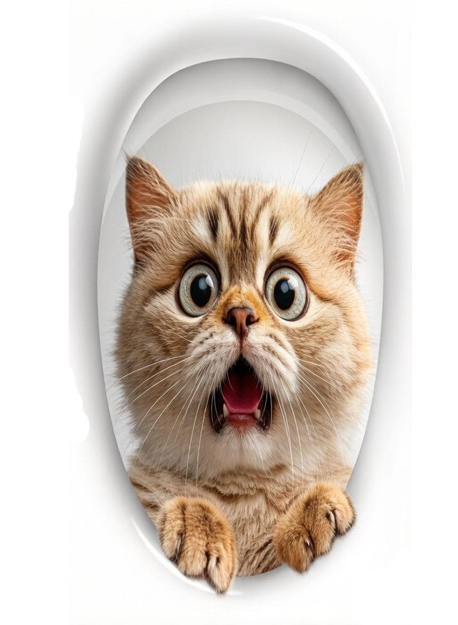 Essivox 3D Decorative Kitten Toilet Lid Sticker, Waterproof Removable Bathroom Decal for Bathroom Restroom Decor - Image 1