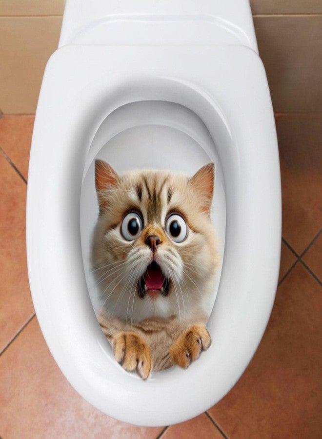 Essivox 3D Decorative Kitten Toilet Lid Sticker, Waterproof Removable Bathroom Decal for Bathroom Restroom Decor - Image 2