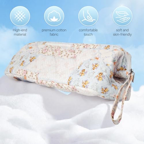 dadop Shark Flex Style Travel Case for Dyson Hair Dryer Airwrap, Quilted Hair Tools Travel Bag Organizer Accessories Holder, Curling Iron Carrying Case for Shark Dyson Revlon (Spliced Flower) - Image 5