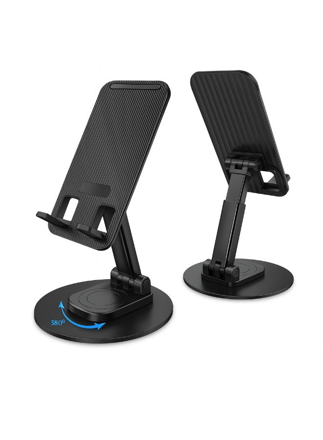 حامل موبايل وتابلت للمكتب أنيق وقابل للطي بيلف 360° – بجوده عاليه وتصميم عملي قابل لتعديل الارتفاع والزاوية لمشاهدة الفيديوهات والمذاكرة براحة تامة – متوافق مع جميع الهواتف والتابليت.