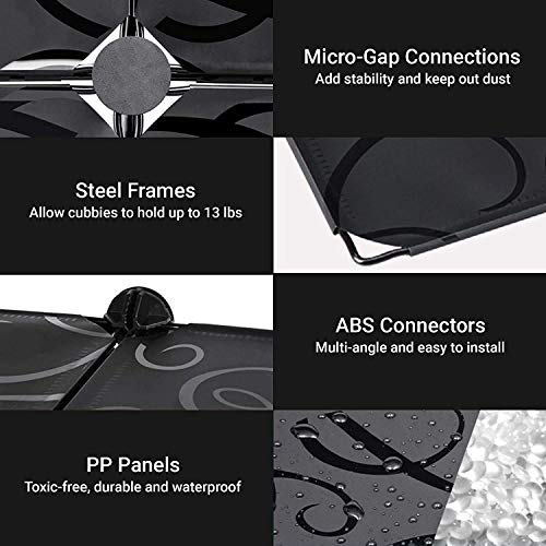 AYSIS DIY Shoe Rack Organizer/Multi-Purpose Plastic 5 Shelves Portable and Folding Shoe Rack (Black) - Image 4