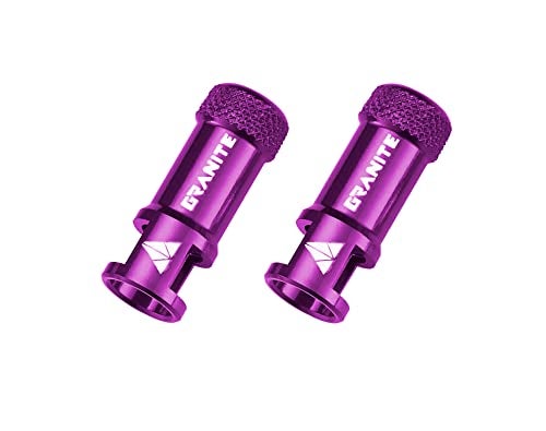 Granite Juicy Nipple Valve Cap with Valve Core Removing Function, Easy to Use Bike Tire Caps Dust Covers, Durable Alloy Tire Valve Cap (Purple) - Image 1
