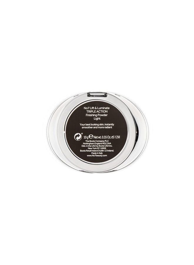 No7 - Lift & Luminate Triple Action Powder - Light - Pressed Makeup Setting Powder for Face - Compact Setting Powder Reduces the Appearance of Fine Lines & Enhances Glow (10g) - Image 1