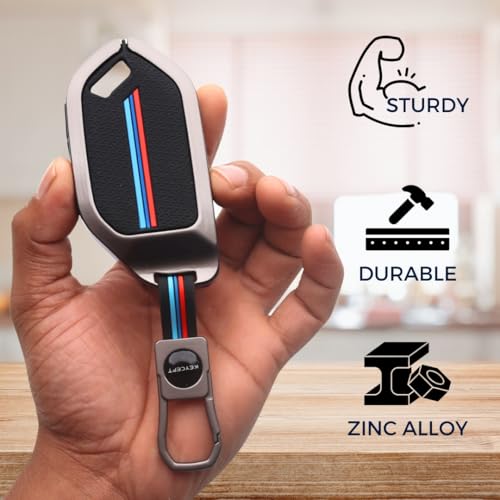 Keycept غطاء مفتاح معدني متوافق مع كيا سيروس، EV6، EV9 سيلتوس 2026 مفتاح ذكي 4 أزرار مع سلسلة مفاتيح (سلسلة مفاتيح قصيرة). - Image 4