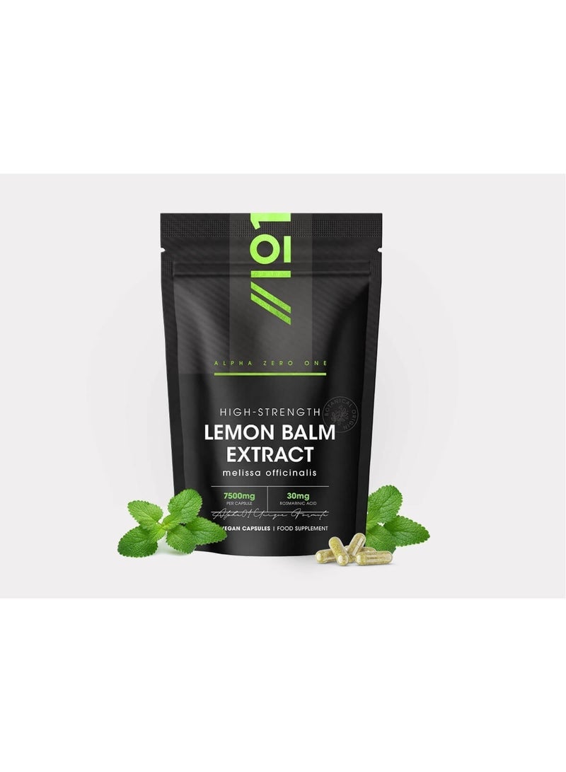 ALPHA01 Lemon Balm Extract – 7500 mg | 90 Capsules (3 Months Supply) Promotes Calm & Relaxation | Reduces Stress & Anxiety - Image 2