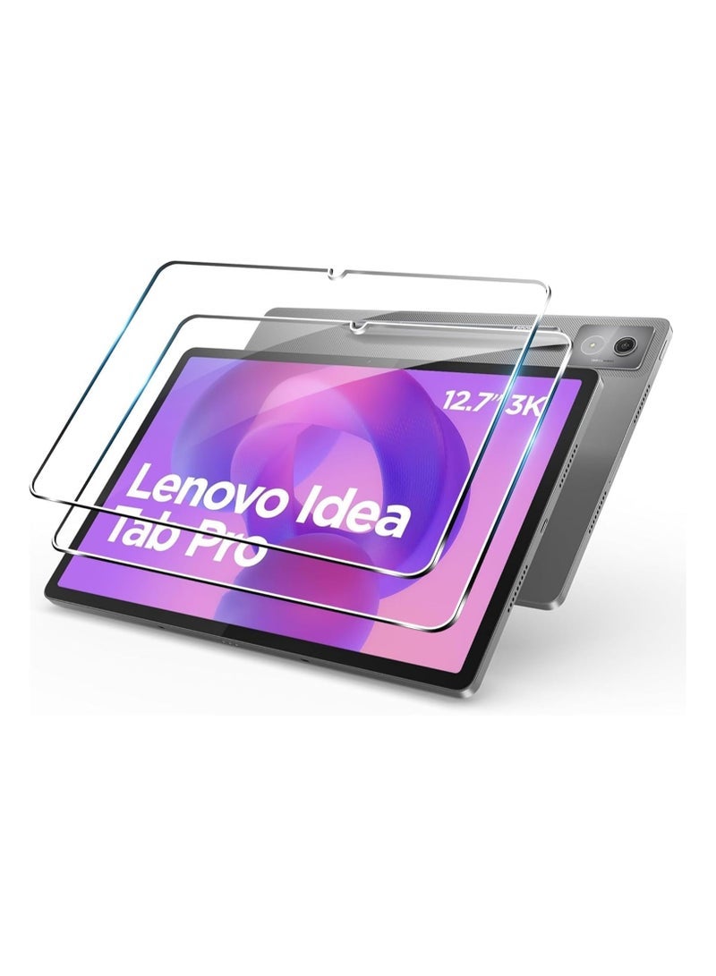 [2 Pack] Screen Protector Compatible Lenovo Idea Tab Pro 12.7 inch Tempered Glass Film, HD Clear, Scratch Resistant, Sensitive, 9H Hardness and Bubble Free - Image 1