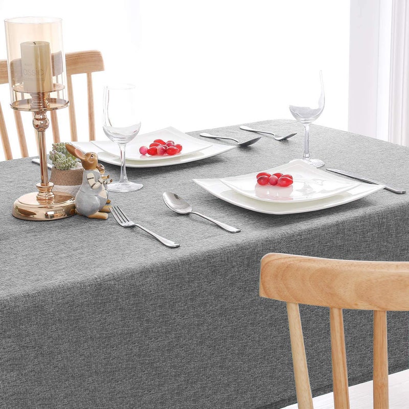 CASANEST Washable Jute Table 46 Seater Cover Pack of 1 Heat Resistant Table Cover for Kitchen TableDining Table Wedding Party 54 x 78 Inches Natural Linen 6 jute002 - Image 1