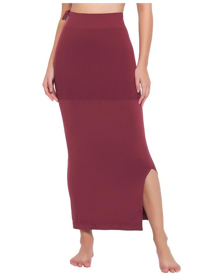 Clovia Women's Saree Shapewear with Drawstring Waist (SW0048P09L_Maroon_L) - Image 1