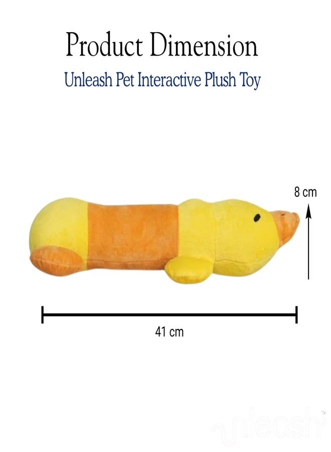 UNLEASH Pet Interactive Plush Toys, Teething Training pet Toys, Vocal Interaction, Suitable for Puppy Teething, pet Training and Entertainment Duck - Image 4