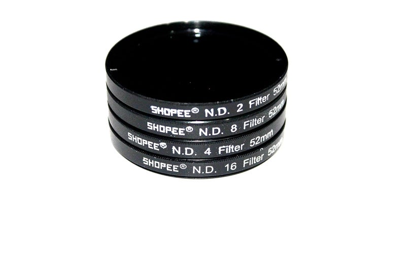 SHOPEE 52 mm Neutral Density ND Filter 2/4/8/16 Kit with 4 Pocket Carry Pouch for Nikon 18-55mm/55-100mm/55-250mm/D3000/ D3100/D3200/D5000/D5100/D5500 - Image 1