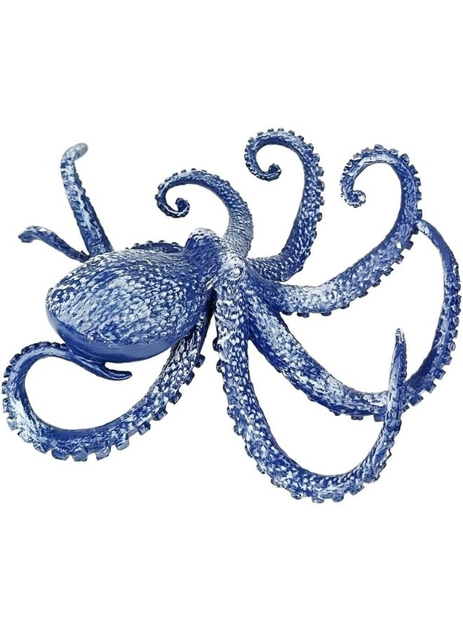 YINZUO YINZUO Resin Octopus Figurine Decorative Ocean-Themed Sea Animal Sculpture for Coastal, Nautical, or Beach House Decor (Blue) - Image 1