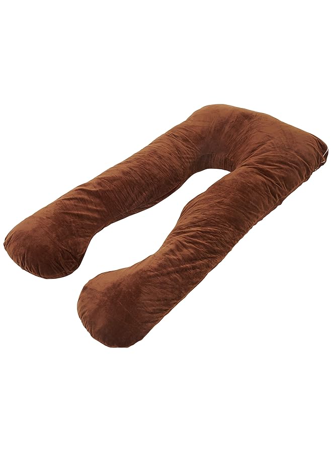 إيروريكس وسادة مريحة للحمل والأمومة من القطن البولي بروبلين 3 كجم، لون بني، 145X80X25 سم - Image 1