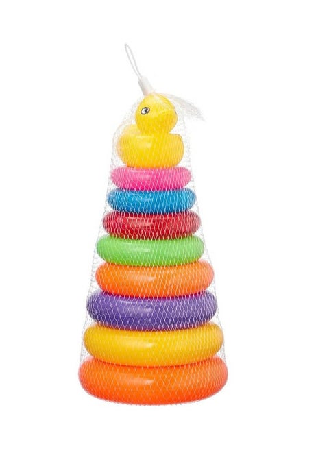 Big Duck Rainbow Ring Stacking Game for Children, Plastic, Multiple Colors