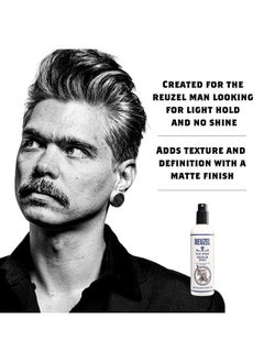 Reuzel Clay Hairspray For Men Fragrance Free Helps Control Frizz Adds Texture And Definition Helps Achieve Dry Gritty Livedin Look Flexible Hold Suitable For All Hair Types 3.38 Oz  - Image 3