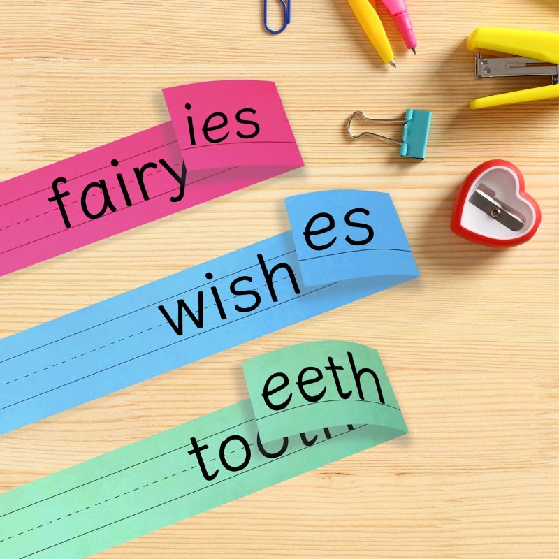 Juvale Colored Sentence Strips - 100 Count, 3 x 24 in, 5 Pastel Colors - Lined Paper Strips for Teacher Supplies & Classroom Organization - Image 3