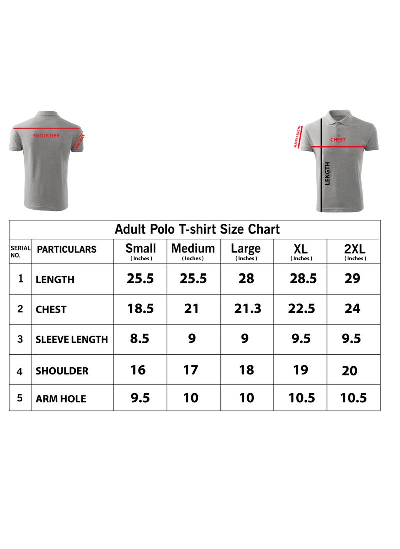 PRINTSHOP4ME - Basic Adult Unisex Polo Short Sleeve Tshirt 220 GSM Blue - Image 1