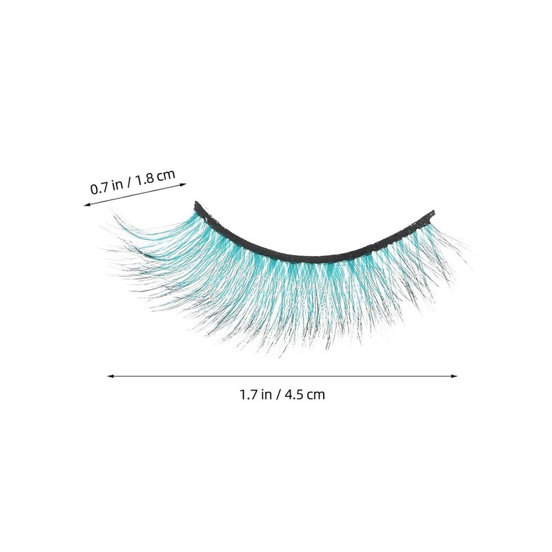 10pcs 3d Gradient Colored Fake Eyelashes Bulk Eyelash Strips Multi-color False Lashes for Stage Makeup Party Eye Decoration - Image 2