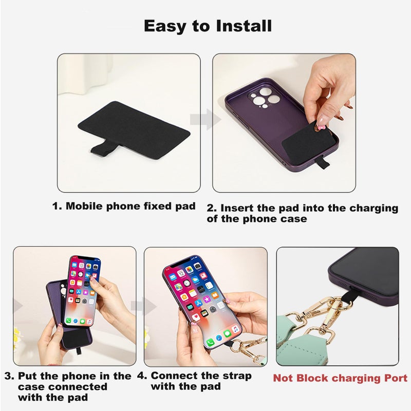 SCINYMC Clip and Go Strap for Phone with Wallet Crossbody, Adjustable Phone Lanyard with Wallet, Phone Strap with Zippered Pouch, Crossbody Phones Lanyards for All iPhone/iPhone 17 Pro Max, Khaki - Image 5