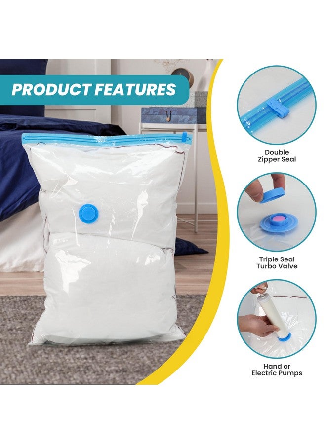 YSSOA YSSOA Vacuum Storage Bags, 8pack-Jumbo Space Saver Vacuum Storage Bags, Vacuum Seal Bags for Clothing, Clothes, Comforters and Blankets Transparent - Image 3
