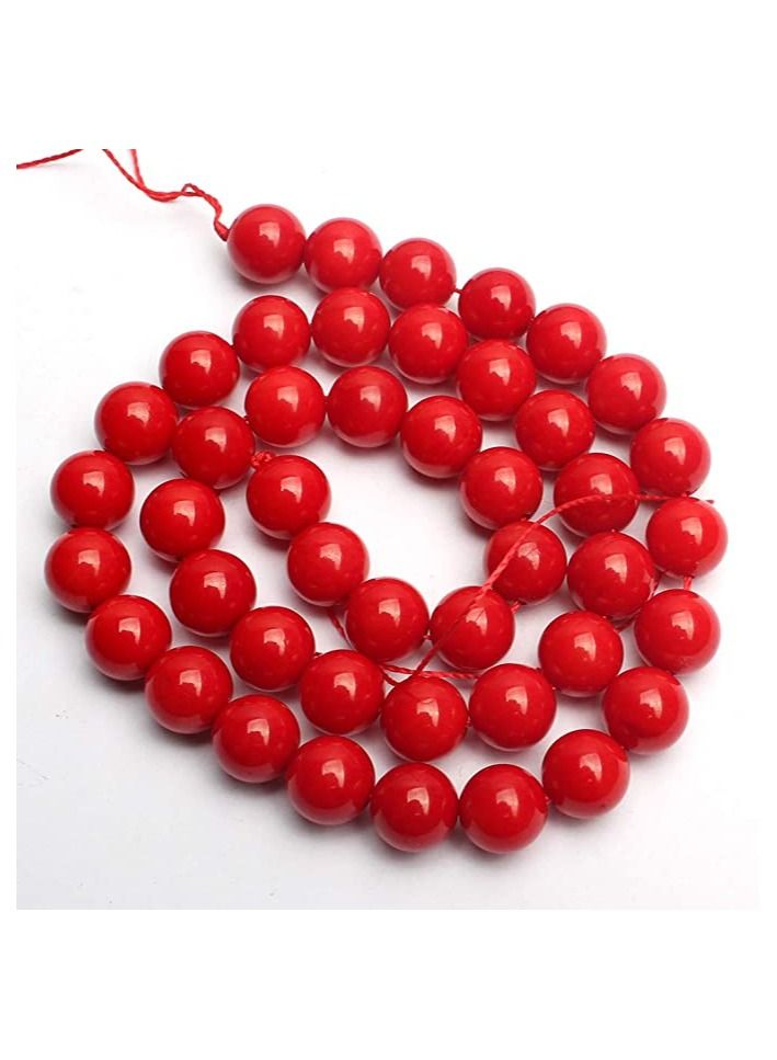 Love Beads Red Coral Round Loose Beads for Jewelry Making 15inches 8mm Gemstone Beads