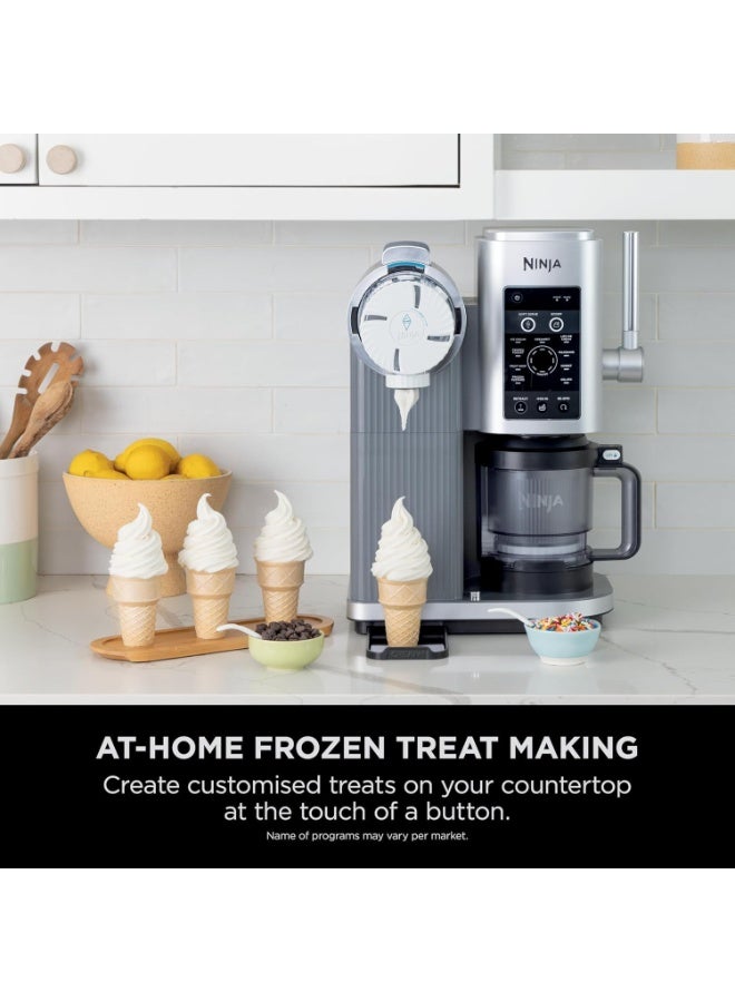 نينجا Ninja CREAMi Scoop and Swirl Soft Serve and Ice Cream Maker with 2x Tubs, 13 Functions, Makes Ice Cream, Soft Serve, Gelato, Sorbet, Milkshakes and More, Platinum Silver, NC701UK, 2 Years Warranty NC701UK silver - Image 2