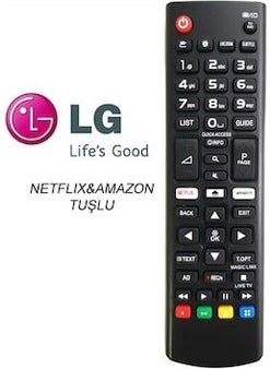 Lg 55 Nano 796 Compatible Remote Control with Buttons Instead of Magic Netflix Amazon Buttons